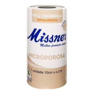 Fita Microporosa Missner Hipoalérgica Bege 10cm x 4,5m Unidade