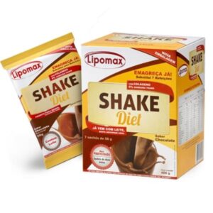 15366343451-7898414851720.jpg LipoMax Diet Shake Chocolate Com 7 Sachês de 58g Cada