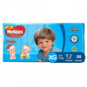 15366344434-7896007510597.jpg Fralda Huggies Tripla Proteção Tamanho XG Com 8 Unidades