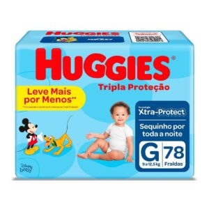 15366344824-7896007549269.jpg Fralda Huggies Tripla Proteção Hiper G Com 78 Unidades