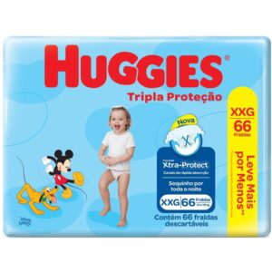 15366344834-7896007551293.jpg Fralda Huggies Tripla Proteção Hiper XXG Com 66 Unidades