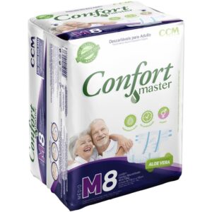 Fraldas Geriátrica Confort Master Tamanho M Com 8 Unidades