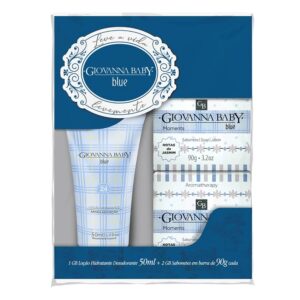 Kit Giovanna Baby Loção Hidratante Blue + 2 Sabonetes em Barra Blue