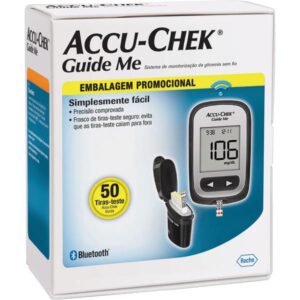 15366345196-4015630084258.jpg Kit Monitor de Glicemia Accu-Chek Guide Me Com 50 Tiras
