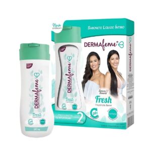 Kit Sabonete Íntimo Dermafeme Fresh Com 2 Unidades Com 200ml