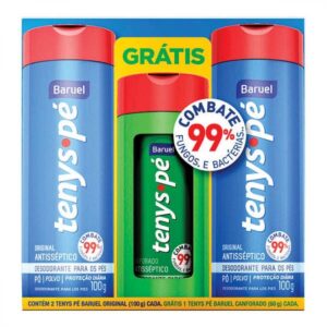 Kit Tenys Pé Baruel Pó Com 2 Unidades Original 100g + Canforado 60g