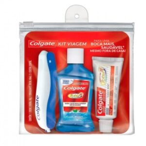 Kit Viagem Colgate Total 12 Creme Dental 30g + Escova Dental + Enxaguante Bucal 60ml