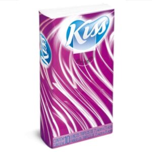 Lenço de Papel Kiss Folha Tripla Com 10 Unidades