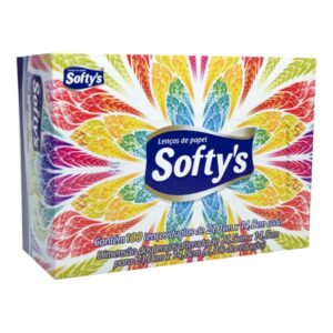 Lenço de Papel Softys Elite Folha Dupla Com 50 Unidades