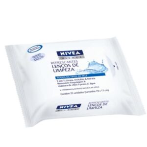 Lenço Demaquilante Nivea 3 em 1 Ação Refrescante Com 25 Unidades