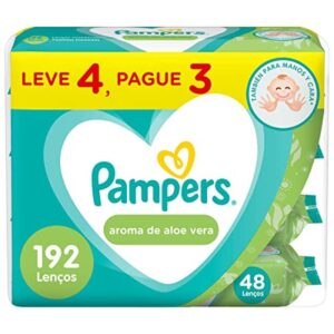 Lenço Umedecido Pampers Aloe Vera Com 48 Unidades Leve 4 Pague 3