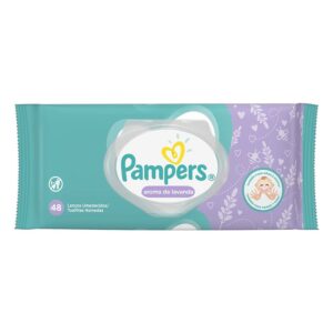 Lenços Umedecidos Pampers Aroma de Lavanda Com 48 Unidades