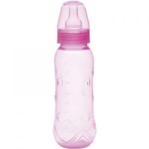 Mamadeira Kuka Aquarela Bico Universal Rosa 250ml Ref-1417