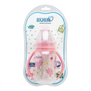 Mamadeira Kuka Big Natural com Alça Rosa 240ml