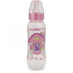 Mamadeira Kuka Natural Color Bico Universal Rosa 250ml