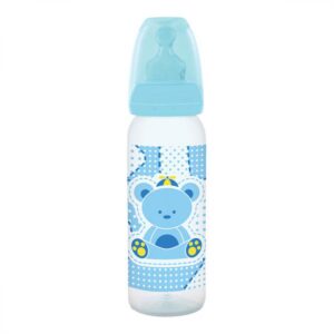 Mamadeira Lillo Bico Silicone Primeiros Passos Azul 240ml