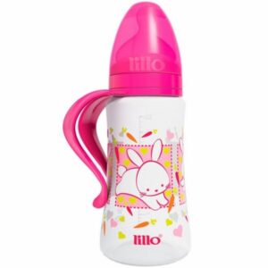 Mamadeira Lillo Design Bico Ortodôntico Silicone Rosa 300ml