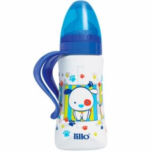 Mamadeira Lillo Design Fashion Ortodôntica Com Alça Azul 300ml