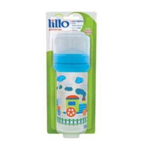 Mamadeira Lillo Super Divertida Bico Silicone Cor Azul 260ml