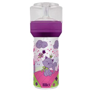 Mamadeira Lillo Super Divertida Bico Silicone Magia Lilás 300ml