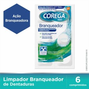 Corega Tabs Branqueador Com 60 Pastilhas