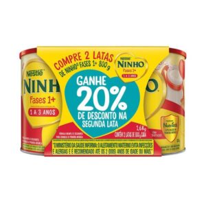 Fórmula Infantil Ninho Fases 1+ Com 2 Unidades de 800g Cada