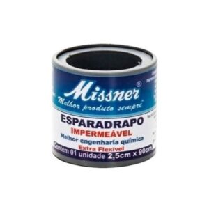 15366348922-7896544925014.jpg Esparadrapo Impermeável Missner Branco 2,5cm x 0,90m Unidade