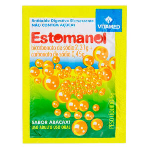 Estomanol Efervescente Sabor Abacaxi Sachê Com 5g Vitamed