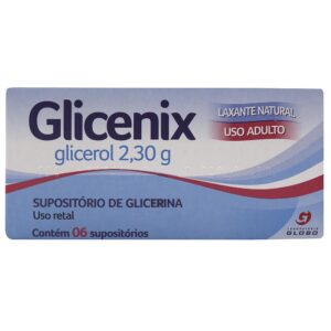 Glicenix 2,30g Laxante Adulto Com 6 Supositório Globo