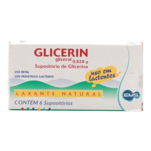Glicerin Supositórios Adulto Com 6 Unidades Ems s/a