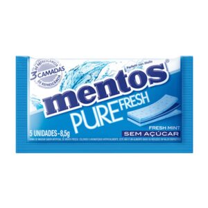 Goma de Mascar Mentos Pure Fresh Mint 3 Com 8,5g