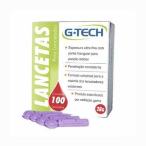 Lanceta G-Tech Ultra Fina Com 100 Unidades