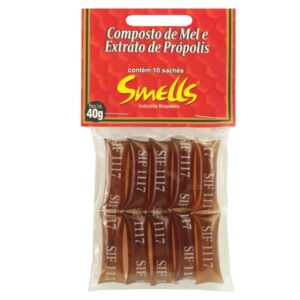 Composto de Mel Smells Extrato de Própolis Com 10 Sachês
