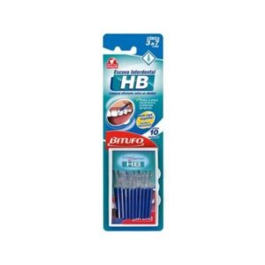 Escova Dental Bitufo Interdental BB Cônica Fina de 3 a 7mm Com 10 Unidades