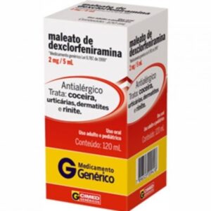Maleato de Dexclorfeniramina 0,4mg/ml Solução Oral Com 120ml Cimed Genéricos