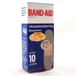 Curativo Band-Aid Transparente Johnsons Com 10 Unidades
