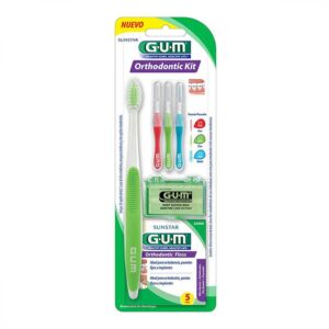15366351140-0070942125352.jpg Kit Ortodôntico Gum Escova Dental e Intradental Cera e Fio Ortodôntico Sunstar