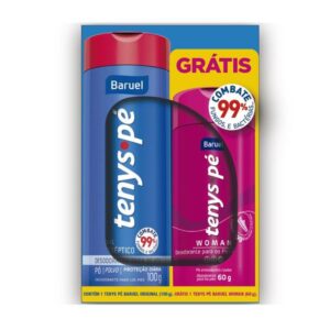 Kit Tenys Pé Baruel Pó Original 100g + Tenys Pé Baruel Woman 60g