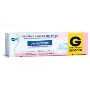Nistatina + Oxido de Zinco Pomada Com 60g Ems Genéricos