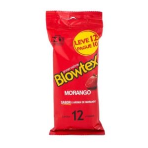 Preservativo Blowtex Morango Leve 12 Pague 10 Unidades