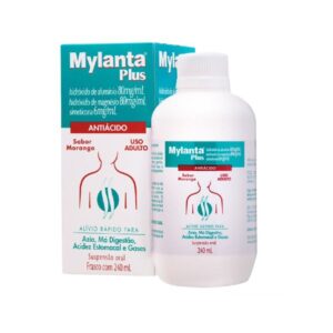 15366352219-8b432de86bf2d433e65738964d689cd6-1.jpg Mylanta Plus Sabor Morango Solução Oral Com 240ml Janssen-Cilag