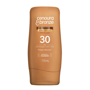 15366352412-7896108560422.jpg Protetor Solar Cenoura e Bronze Com Cor FPS 30 Com 110ml