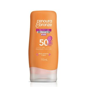 Protetor Solar Kids Cenoura e Bronze FPS 50 Loção Com 110ml