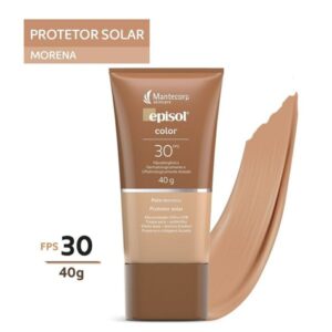 Protetor Solar Facial Episol Color FPS 30 Pele Morena Com 40g