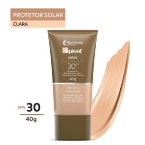 Protetor Solar Episol Color FPS 30 Pele Clara Com 40g