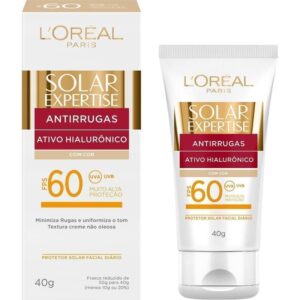 Protetor Solar Facial Loreal Expertise Antirrugas Com Cor FPS 60 Com 40g