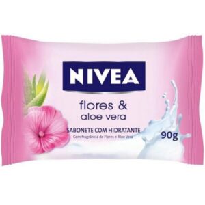 Sabonete em Barra Nivea Bath Care Flores e Aloe Vera Com 90g
