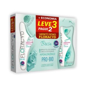 Sabonete Líquido Intimo Floracyd Brisa Com 200ml Kit Com 3 Unidades