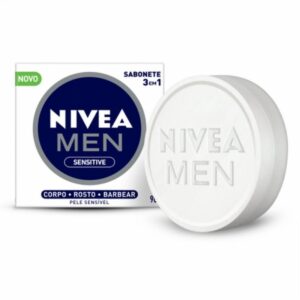 Sabonete em Barra Nivea Men Sensitive 3 em 1 Com 90g
