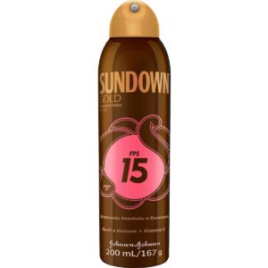 Protetor Solar Sundown Gold FPS 15 Spray Com 200ml